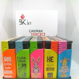 BK JET 1900 BASKILI JET ÇAKMAK 50`Lİ