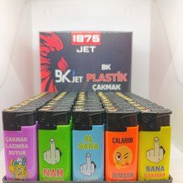 BK JET 1975 BASKILI JET ÇAKMAK 50`Lİ