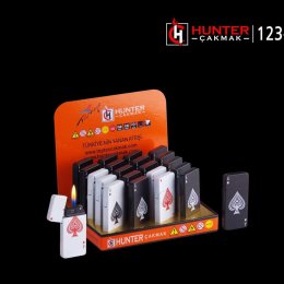 HUNTER 123-16 METAL ÇARKLI ÇAKMAK 20`Lİ