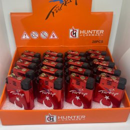 HUNTER 123-47C ÇİFTLİ YANAR ÇAKMAK 20 Lİ