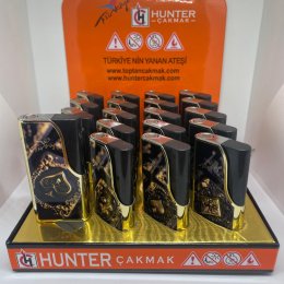 HUNTER 46-27C METAL KILIFLI JET ÇAKMAK 20 Lİ