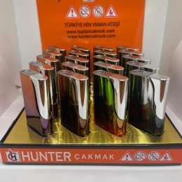HUNTER 46-27D METAL KILIFLI JET ÇAKMAK 20 Lİ