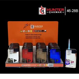 HUNTER 46-28B  IŞIKLI JET ÇAKMAK 20`Lİ