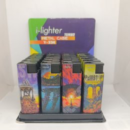 İ-LİGHTER Y-334 METAL TURBO ÇAKMAK 24`LÜ