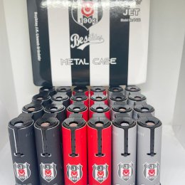 İ-LİGHTER Y-434 BJK LİSANSLI TURBO METAL ÇAKMAK 24`LÜ