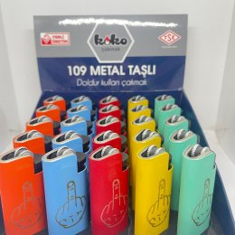 KOKO 109 TAŞLI LAZER BASKILI ÇAKMAK 25 Lİ