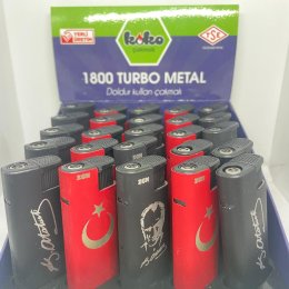 KOKO 1800 TURBO LAZER BASKILI ÇAKMAK 25 Lİ
