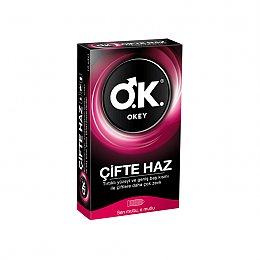 Okey Çifte Haz Prezervatif 10lu 10 Paket